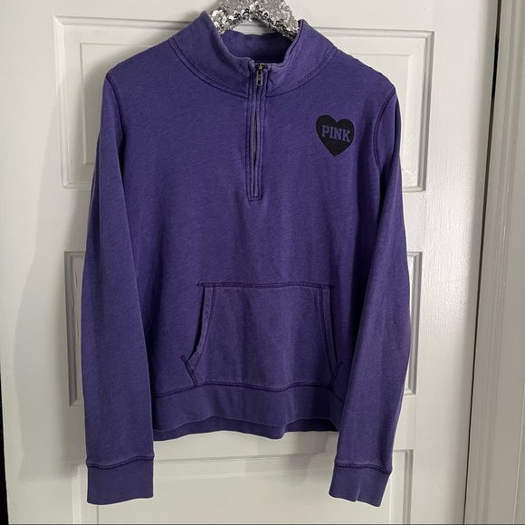 PINK Victoria's Secret Tops - VS PINK 1/4 Zip Sweatshirt